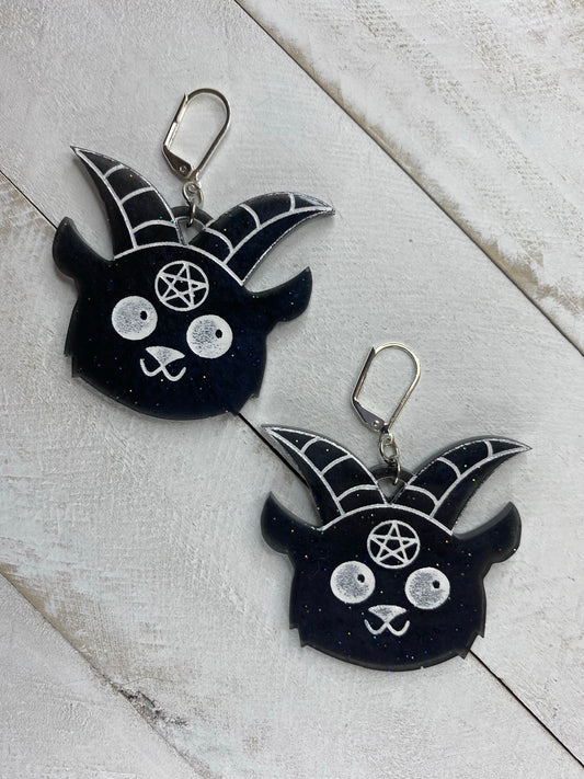 Dark Lord Dangle Earrings - Blk