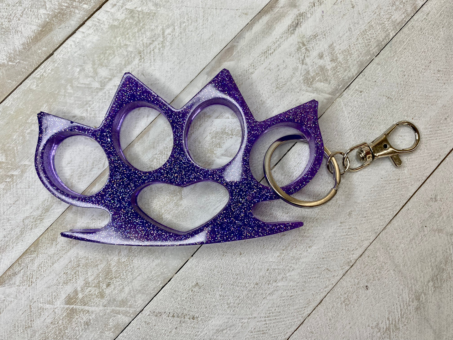 Sparkling Purple Knuckle Keychain