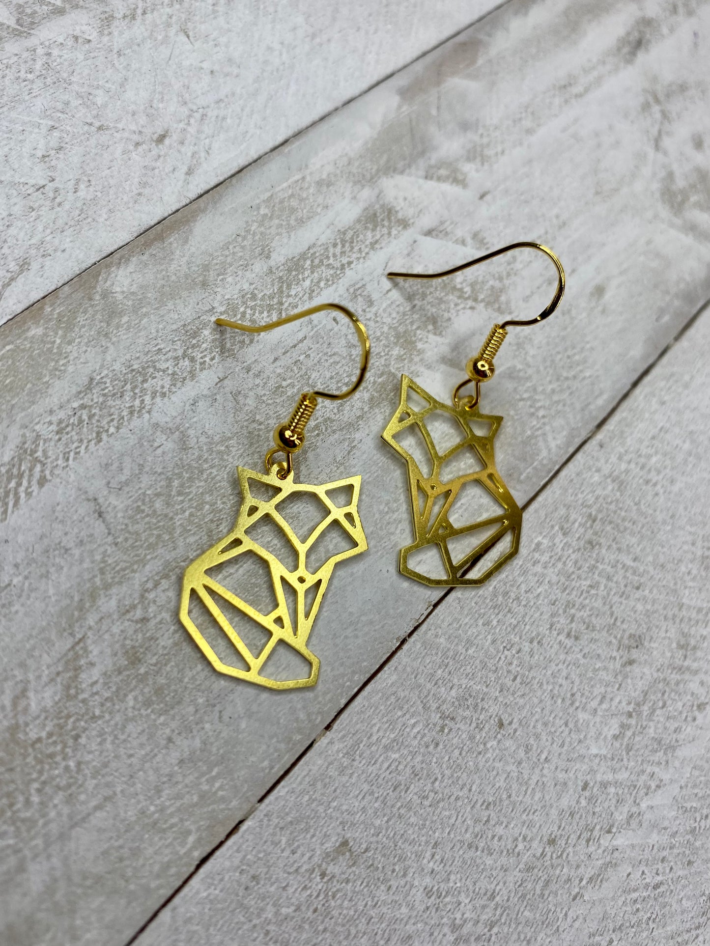 Geometric Fox Earrings