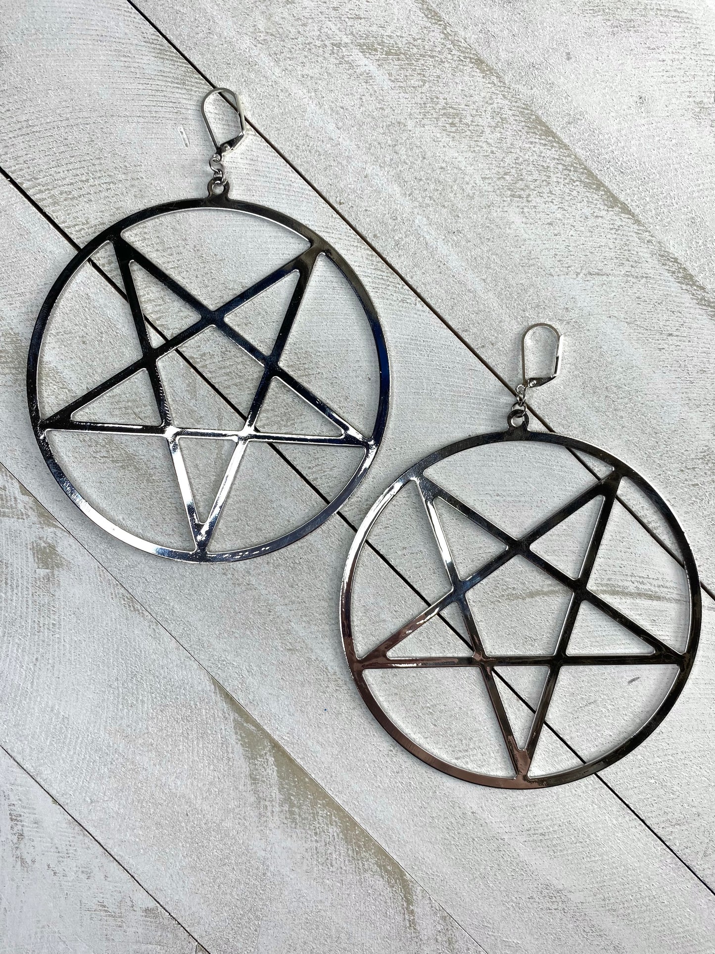 XL Inverted Pentacle Earrings