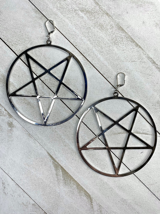 XL Inverted Pentacle Earrings