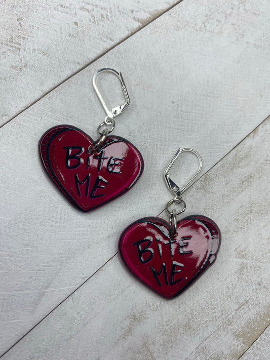 Bite Me Heart Earrings