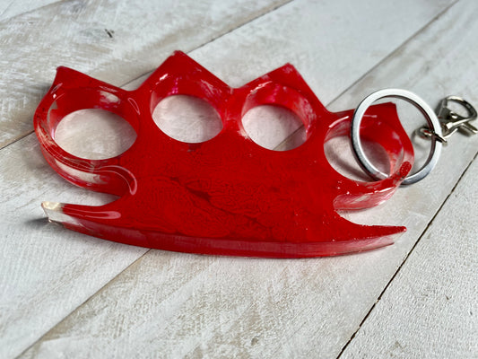 Bloody Resin Knuckle Keychain