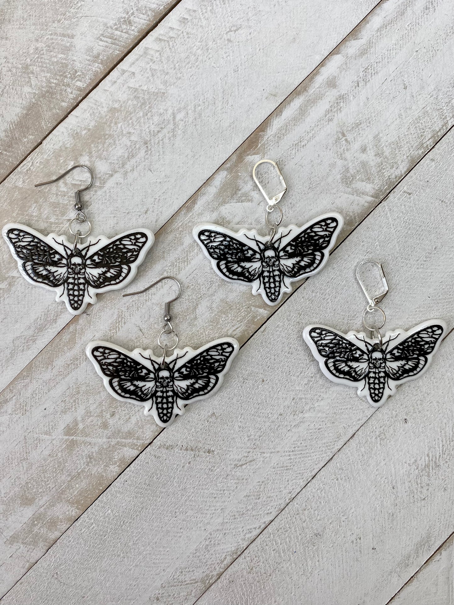 Death Moth Earrings