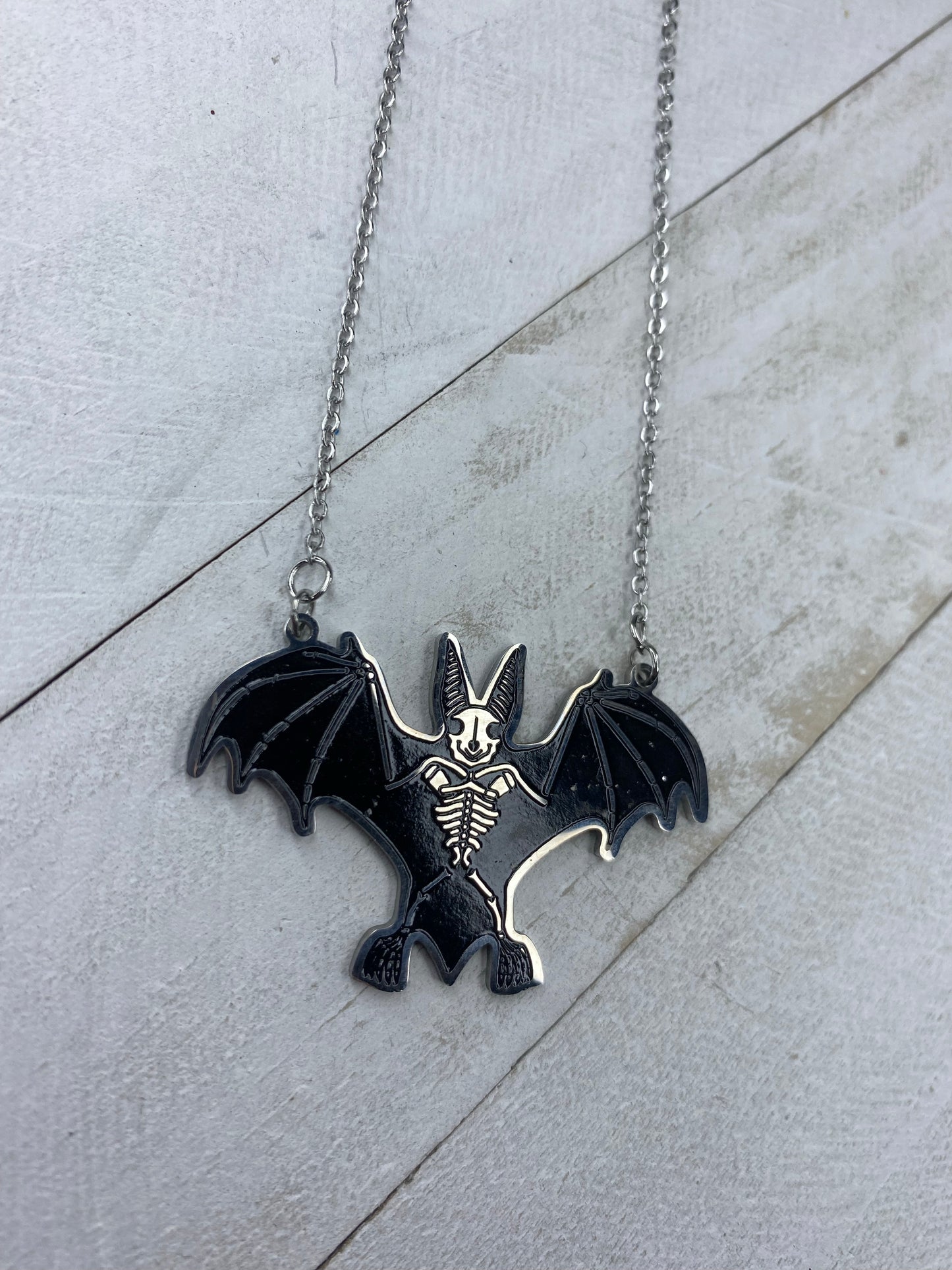 Skeleton Batty Necklace