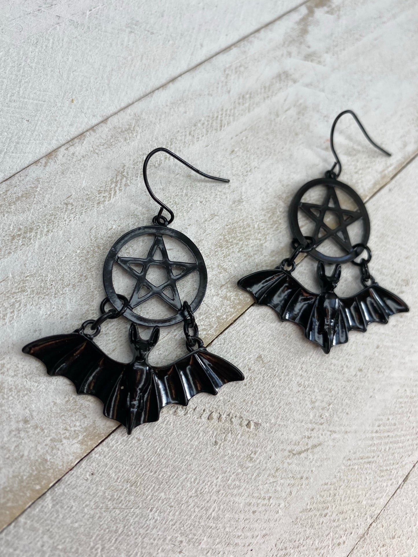 Black Bat Earrings