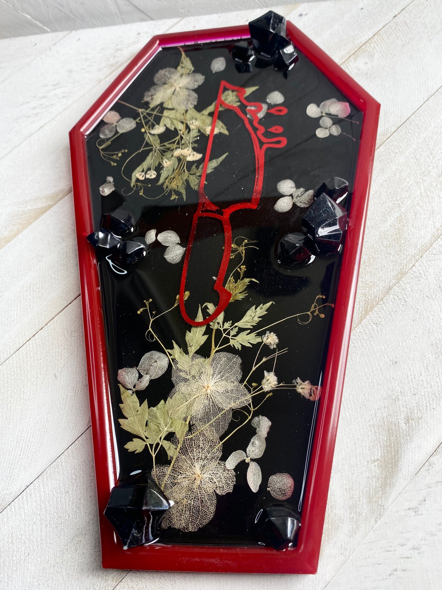 Floral Knife Coffin Tray