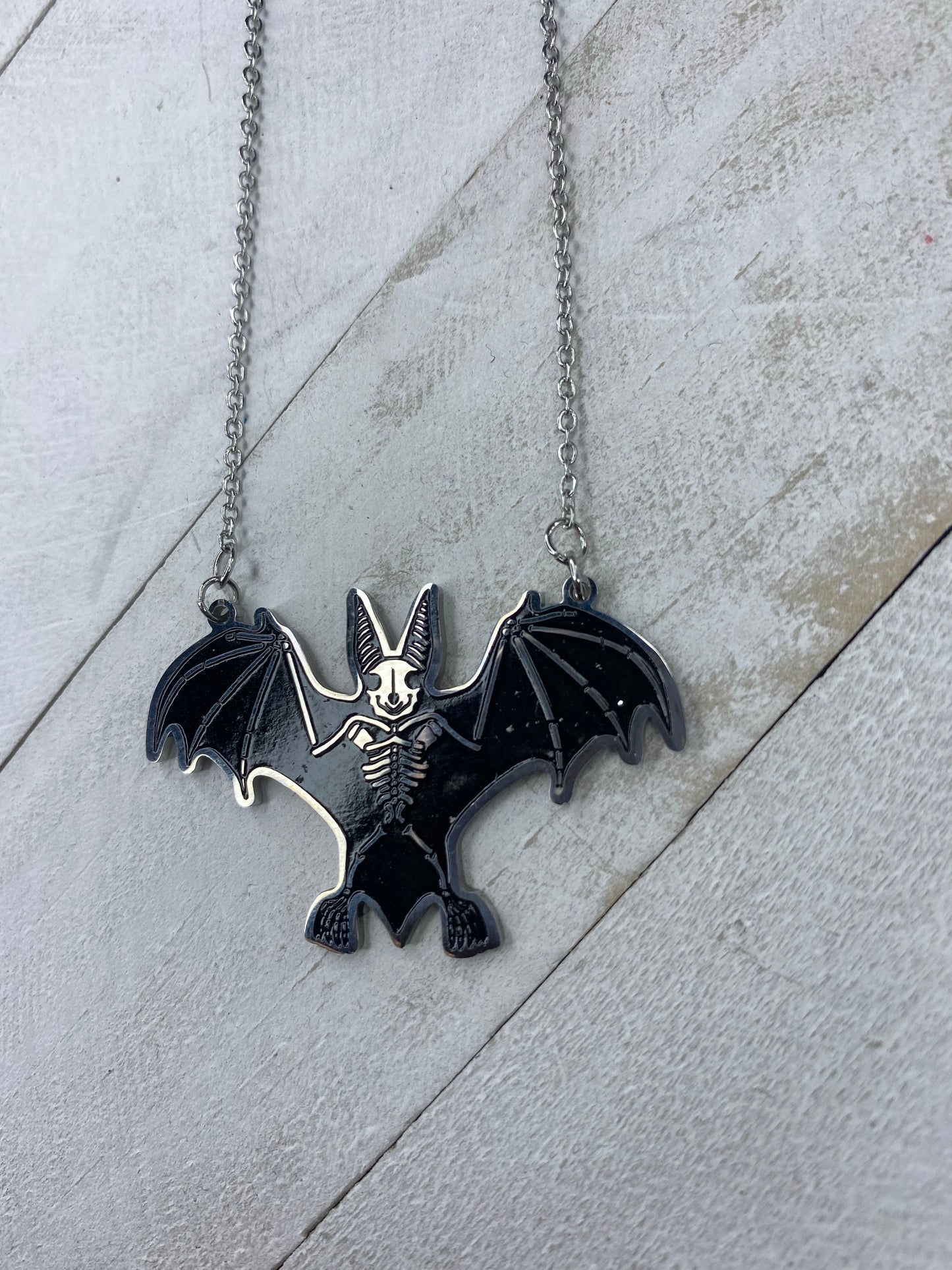 Skeleton Batty Necklace