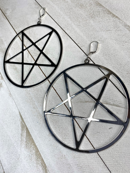 XL Inverted Pentacle Earrings