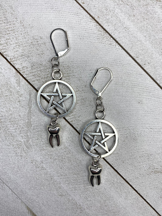 Pentacle teeth Earrings