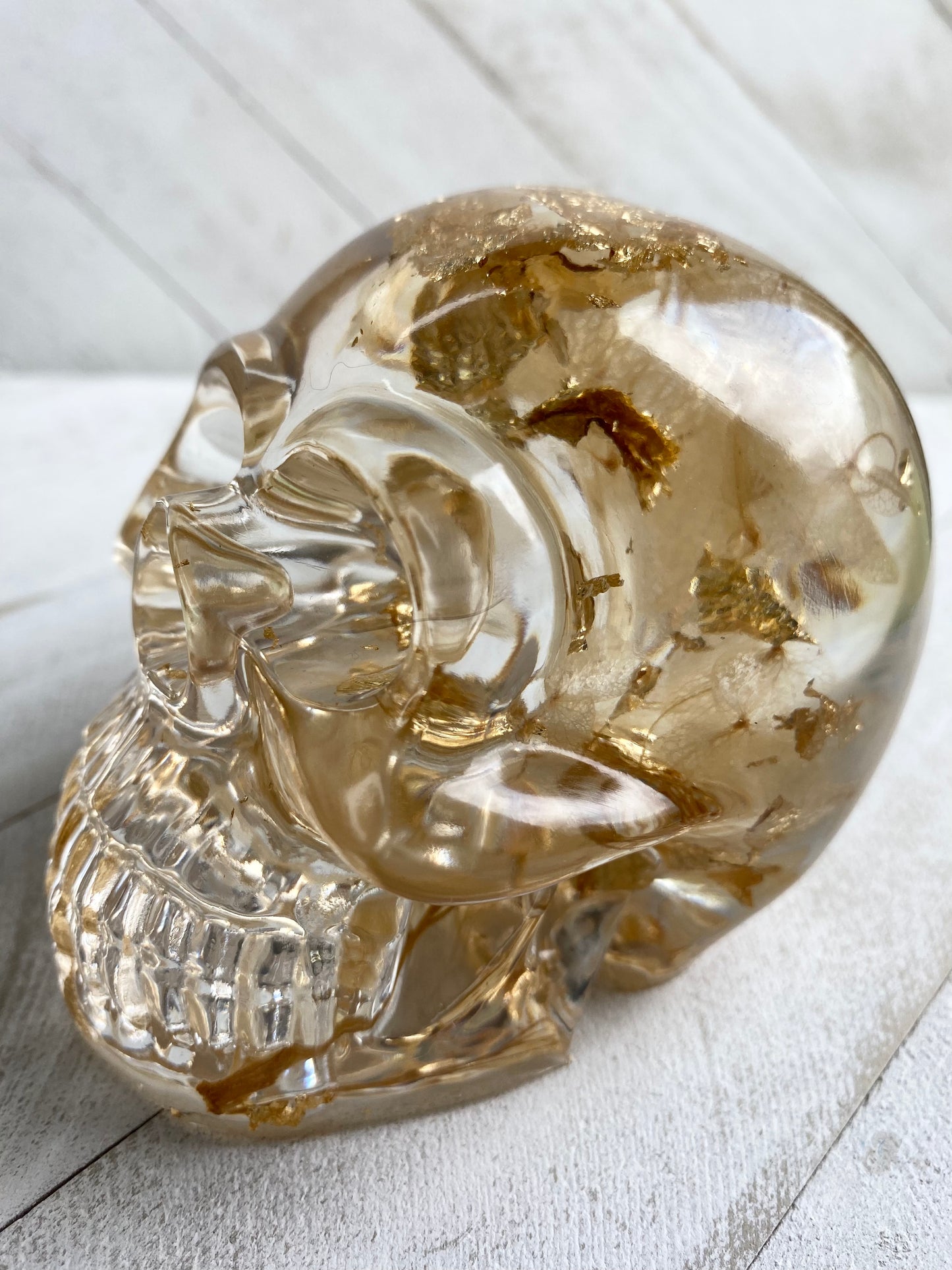 Crystal Flowers Skull