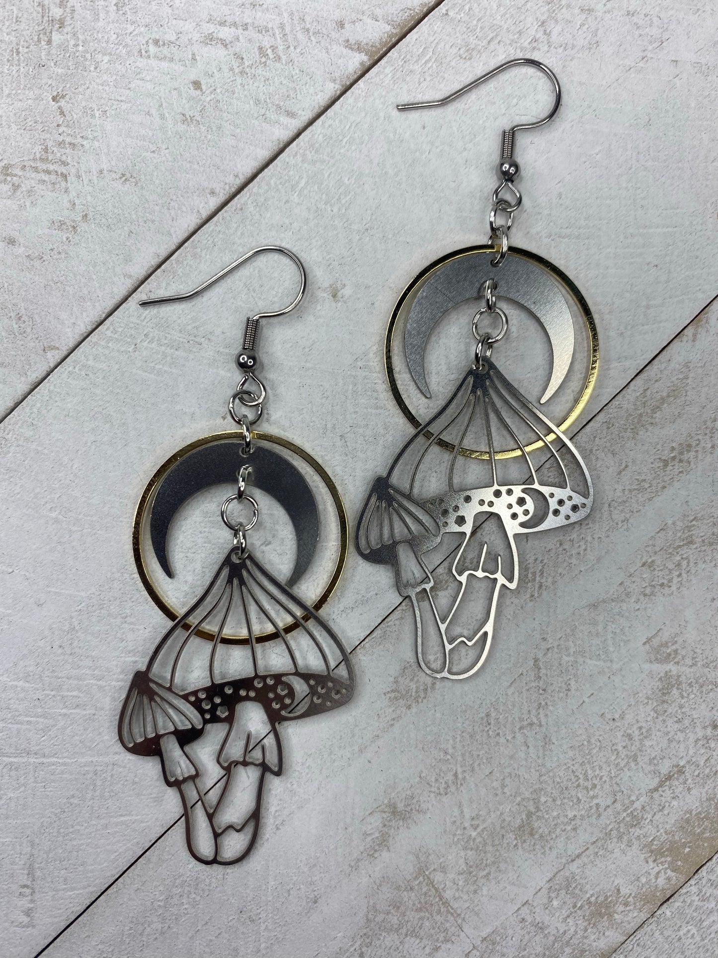 Mushroom Moon Earrings