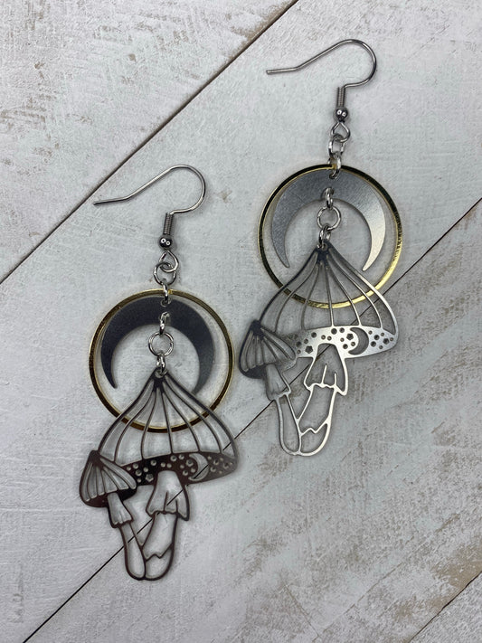 Mushroom Moon Earrings