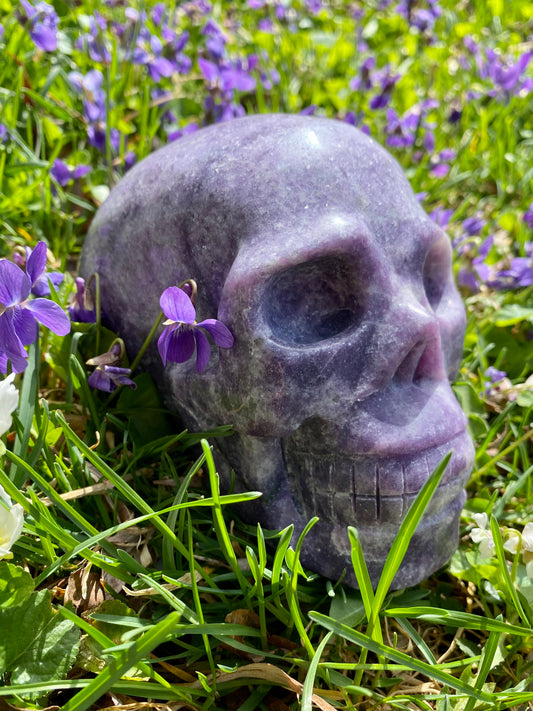 XL Lepidolite Skull