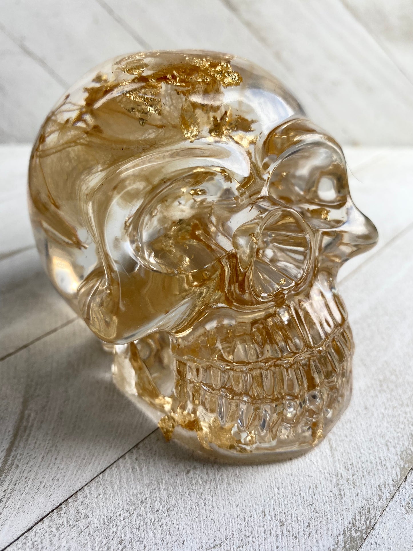 Crystal Flowers Skull