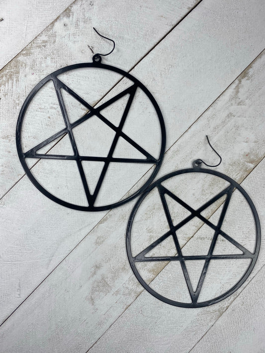 XL Black Inverted Pentacles