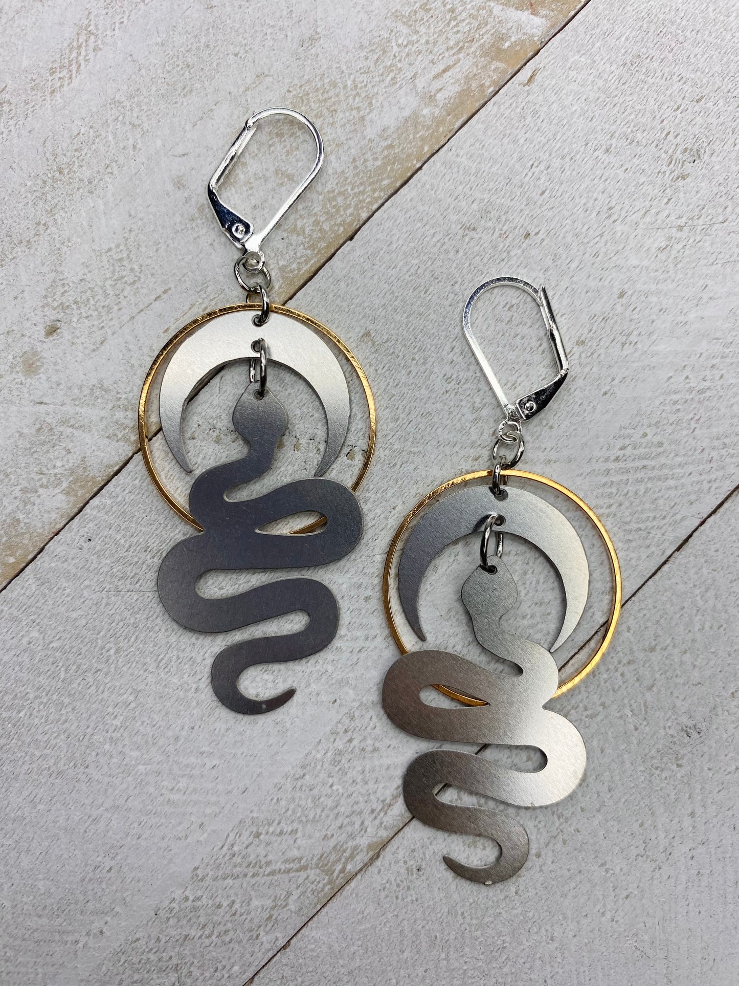 Mini Snake Goddess Earrings