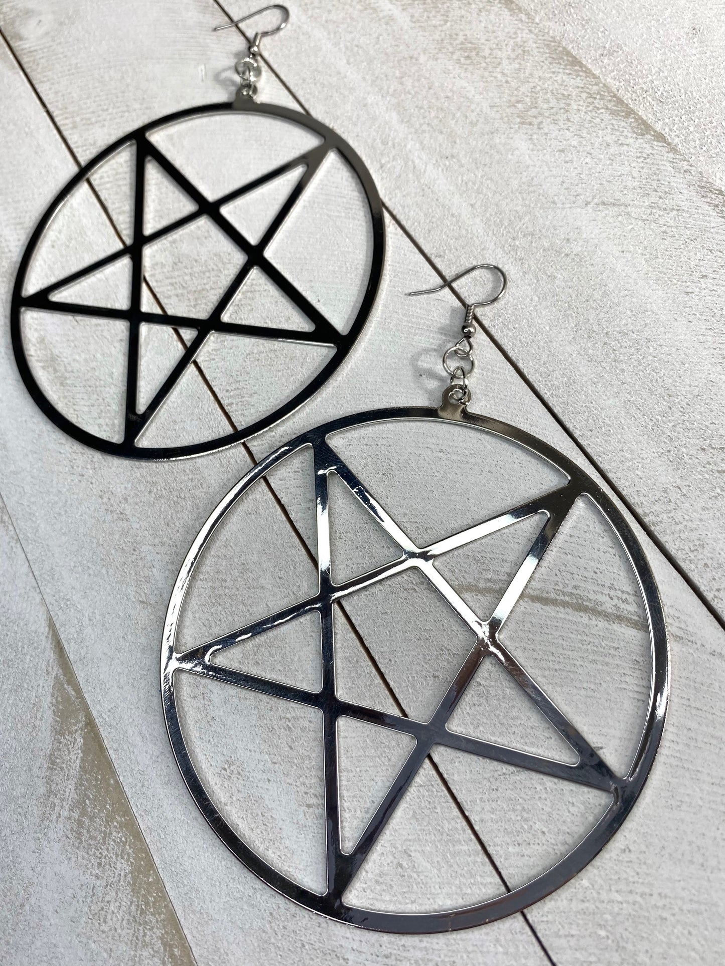 XL Inverted Pentacle Earrings