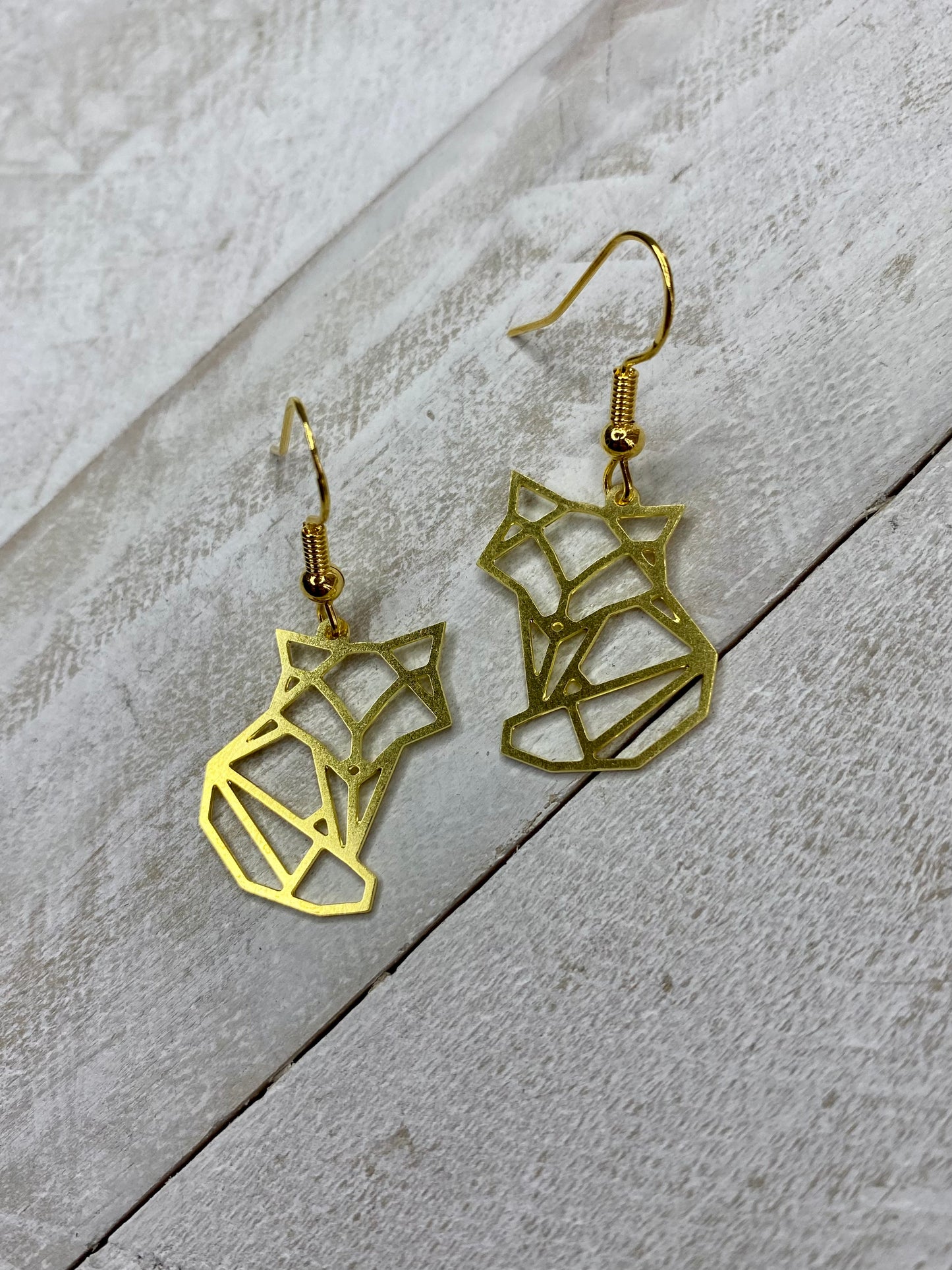 Geometric Fox Earrings