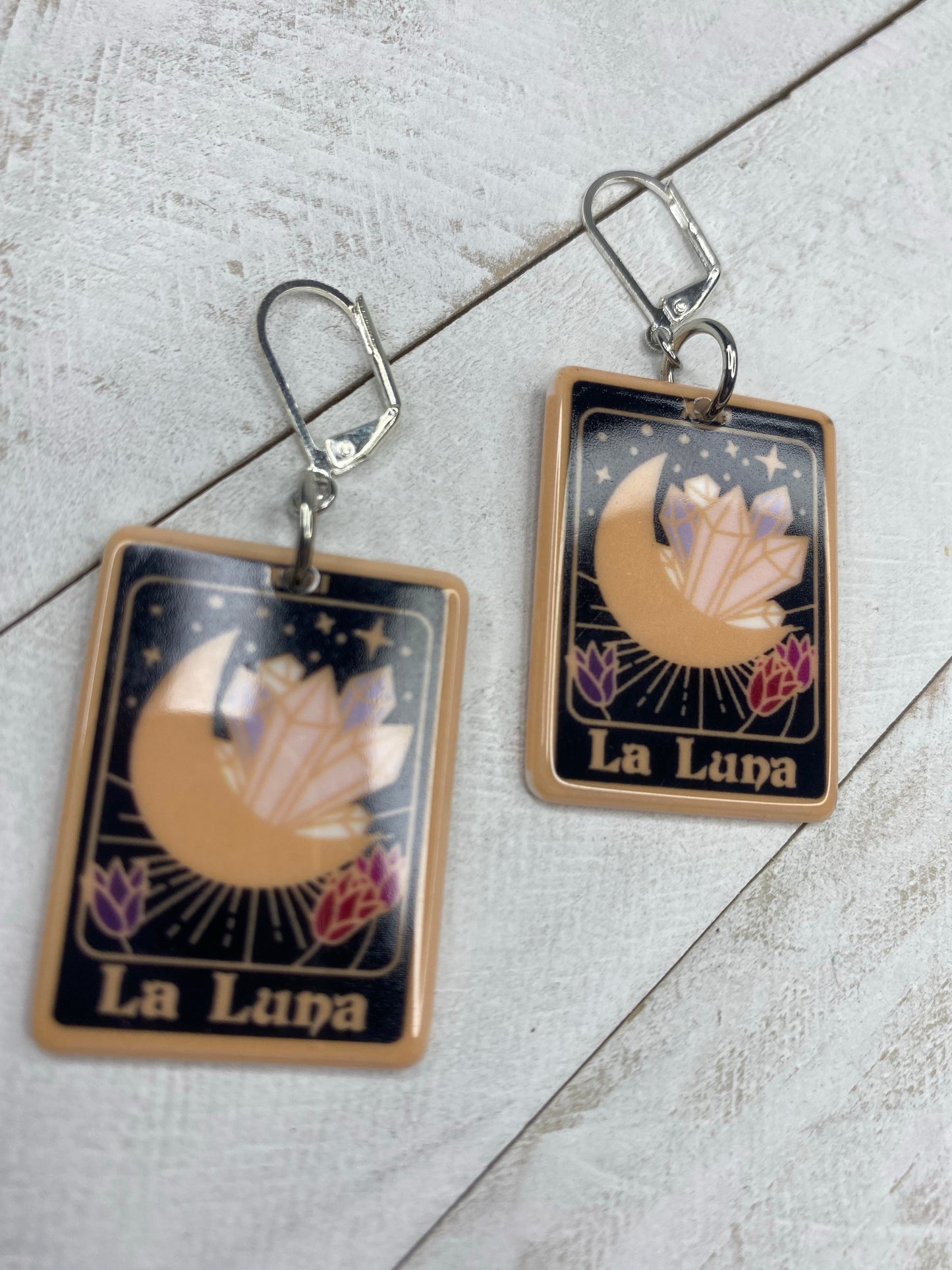 The Moon Tarot Card Earrings